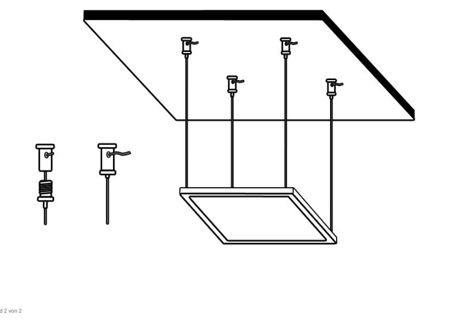 Seilaufhängung 1m für LED-Panel