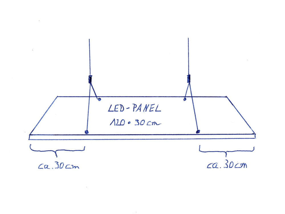 Y-Abhängung 1,2  m für LED-Panel